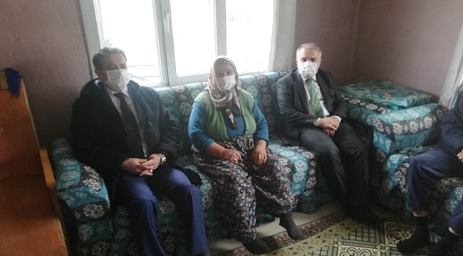 Kaymakam Kemal Duru, şehit aileleri ve gaziler ziyaret etti