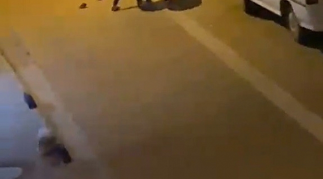 Küçükçekmece'de kadına şiddet kamerada