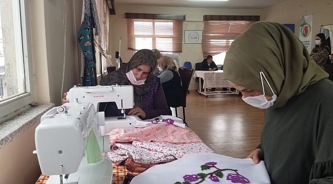 Kurs alan köylü kadınlar mikro krediyle kendi işyerlerini açacak