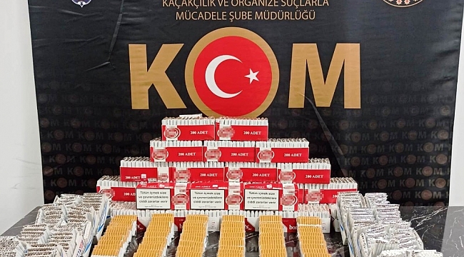 Kütahya'da 14 bin 860 adet kaçak makaron ele geçirildi