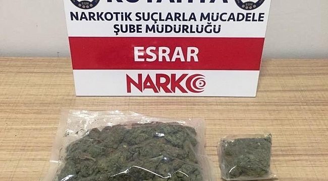 Kütahya'da polis uygulama noktasında esrar ele geçirildi