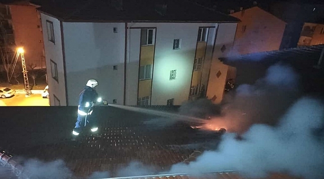 Malatya'da ev ve çatı yangını korkuttu
