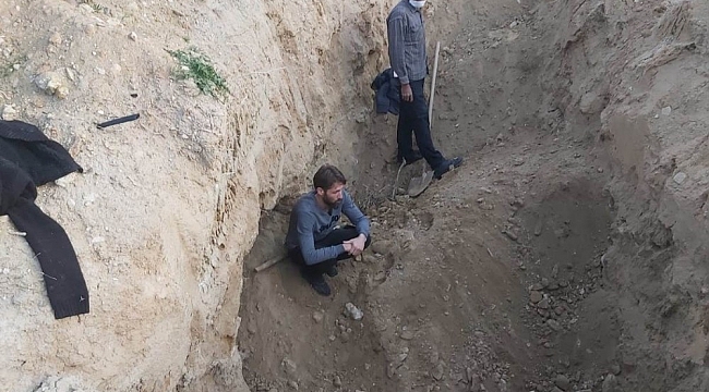Manisa'da kaçak kazıya suçüstü