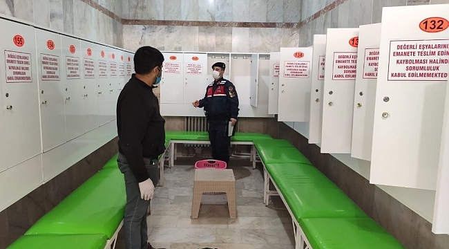 Mihalgazi'de berber, hamam ve masaj salonlarına korona virüs denetimi