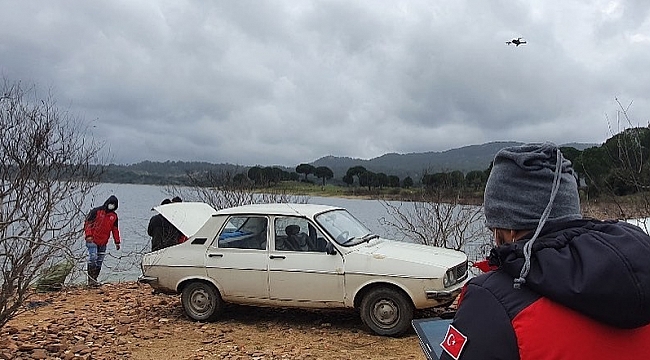 Muğla'da kaçak sazan balığı avlayan şahıs drone ile yakalandı