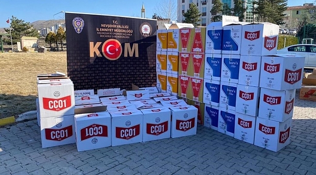 Nevşehir'de 590 bin adet makaron ele geçirildi
