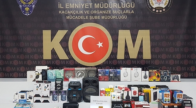 Ordu'da kaçak telefon operasyonu