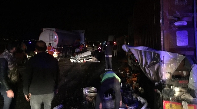 Osmaniye'de zincirleme trafik kazası 1 ölü, 4 yaralı