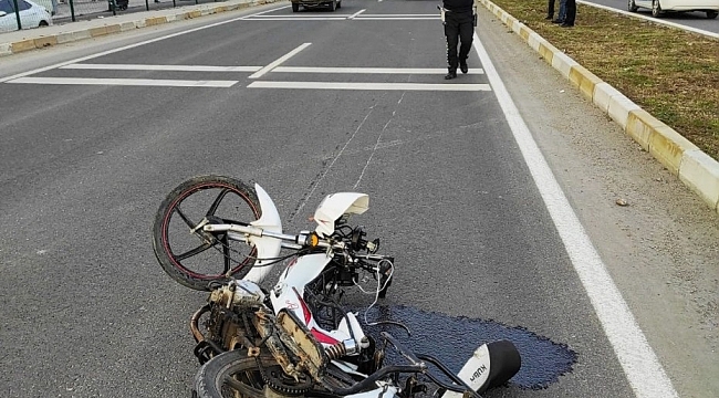 Otomobil ile motosiklet çarpıştı: 1 yaralı