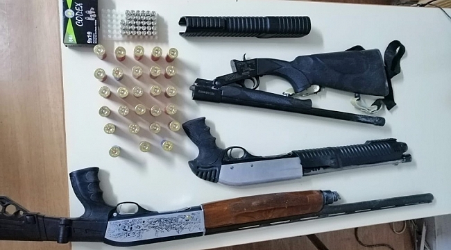 Polis silahlı saldırıda kullanılan 3 adet pompalı tüfeği buldu
