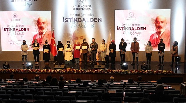"İstiklal Şairimize İstikbalden Mektup Yarışması" ödül töreni gerçekleştirildi