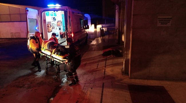 Refüje çarpan araç devrildi: 1 yaralı