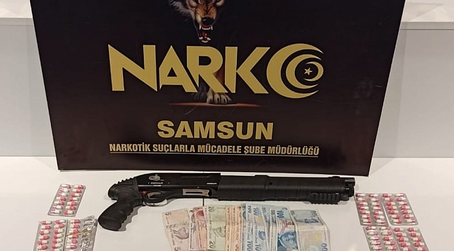 Samsun'da 273 adet sentetik eczayla yakalanan şahıs adliyede