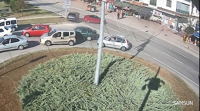 Samsun'da kazalar KGYS kameralarına yansıdı