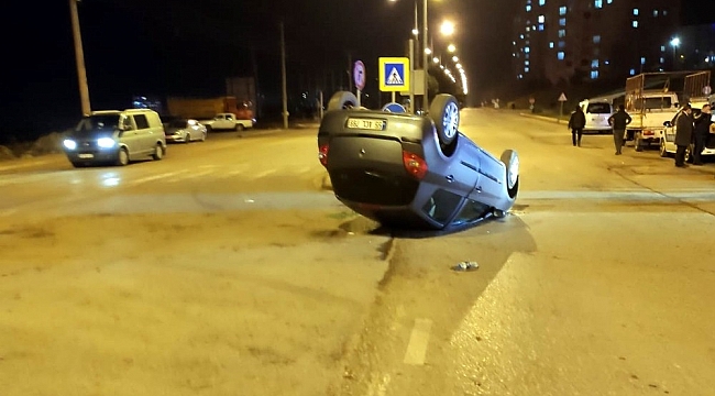 Samsun'da otomobil takla attı: 1 yaralı
