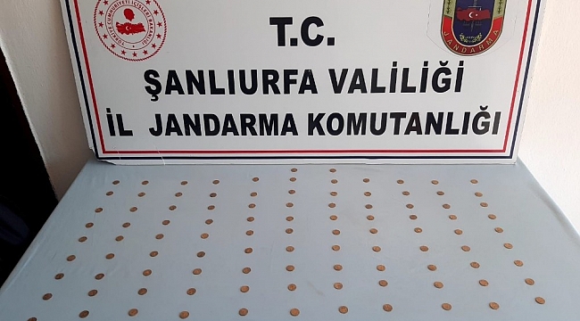 Şanlıurfa'da 110 altın sikke ele geçirildi