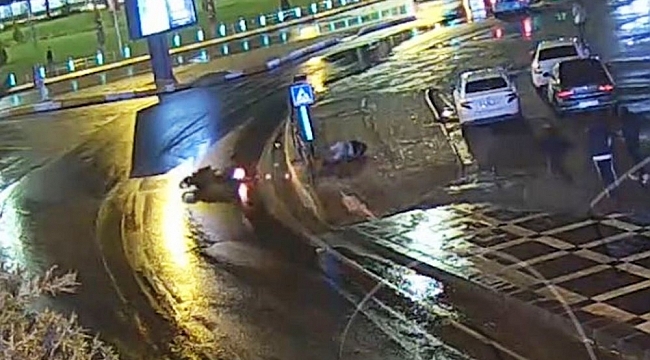 Şanlıurfa'da kaza anları şehir polis kameralarına yansıdı