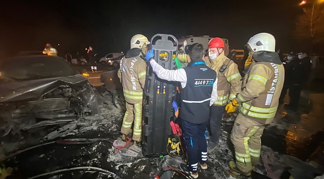 Sarıyer'de feci kaza: 2 yaralı