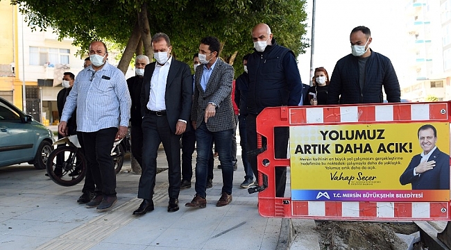 Seçer, Cengiz Topel Caddesindeki çalışmaları inceledi
