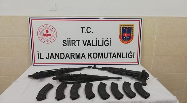 Siirt'te PKK'lı teröristlere ait mühimmat ele geçirildi