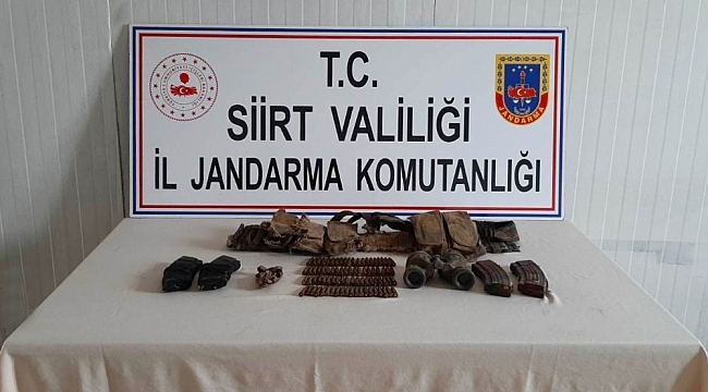 Siirt'te PKK'lı teröristlere ait mühimmat ve yaşam malzemesi ele geçirildi