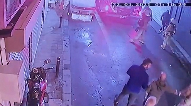 Şişli'de lastik deposunda yaşanan patlamam anı kamerada