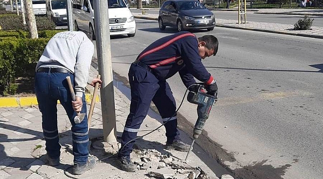 Soma sokaklarında bakım onarım işleri devam ediyor