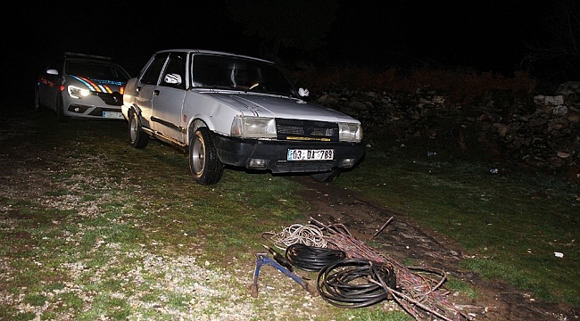 Suçüstü yakalanan kablo hırsızı serbest bırakıldı