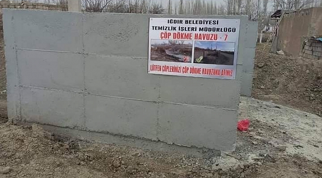 Tahliye kanalına dökülen çöplerin önüne geçmek için çöp havuzu yapıldı