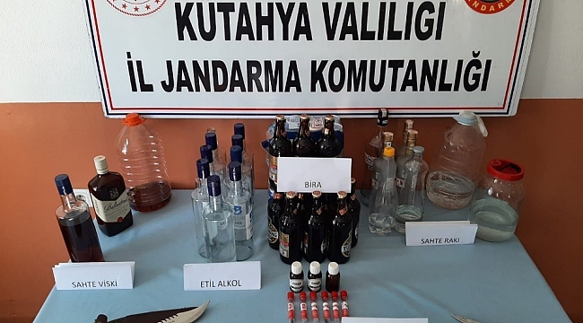 Tavşanlı'da sahte içki operasyonu