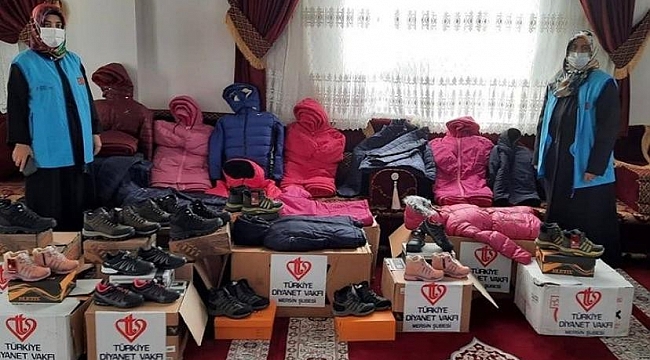 TDV, yetim ve ihtiyaç sahibi çocuklara 40 bin bot ve mont hediye etti