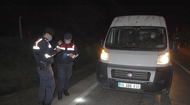 Tekirdağ'da jandarmadan gece yarısı huzur uygulaması