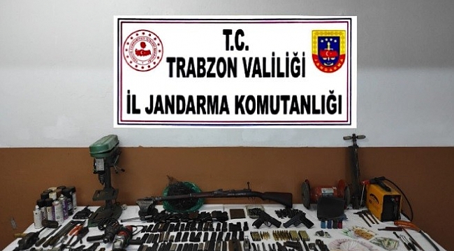 Trabzon'da kaçak silah atölyesine baskın