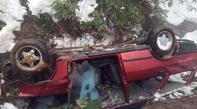 Trabzon'da trafik kazası: 1 ölü, 2 yaralı