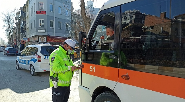 Trafik ekiplerinden korona denetimi