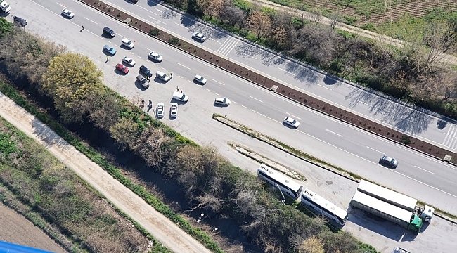Trafik ihlali yapanlar helikopterden tespit edildi