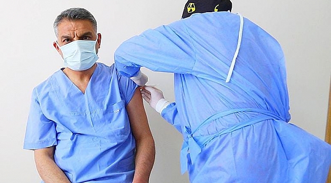 Tunceli'de il protokolü ikinci doz aşılarını oldu