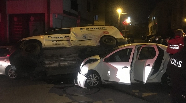 Ümraniye'de korkutan kaza
