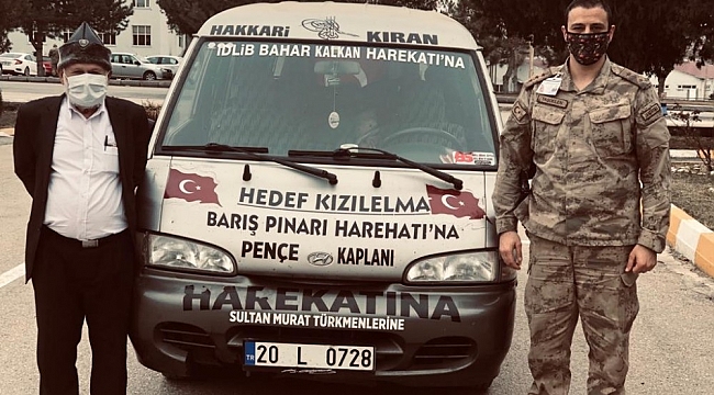 Van'a gelen 'Elmacı Dede' İl Jandarma Komutanlığını ziyaret etti