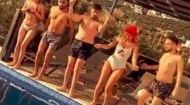 Villada 'pes' dedirten kaçak havuz partisi
