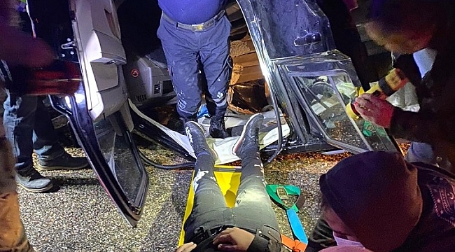 Yağmur nedeniyle kayganlaşan yolda kaza: 1 yaralı