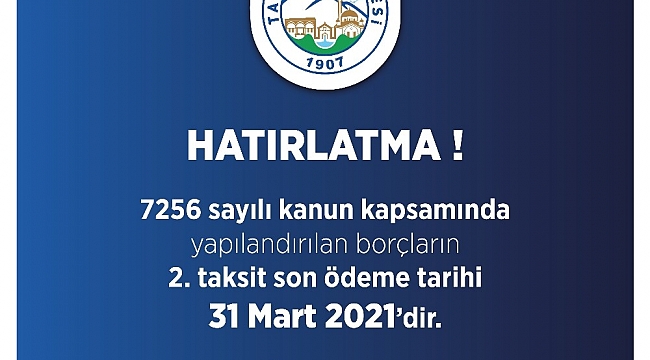 Yapılandırma 2. taksitte son günler