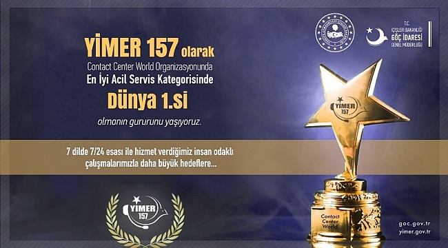 YİMER 157, Dünya Çağrı Merkezleri Yarışmasında 1. oldu