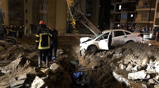 Yol çalışması için açılan çukura uçan otomobilin sürücüsü hayatını kaybetti