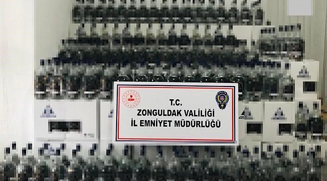 Zonguldak'ta bin 150 litre etil alkol ele geçirildi
