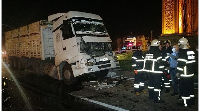 Aksaray'da 2 tır çarpıştı: 1 yaralı