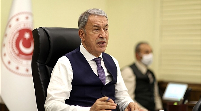 Bakan Akar, telekonferans yöntemiyle toplantı yaptı