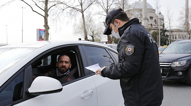 Beşiktaş'ta sokağa çıkma kısıtlaması denetimi yapıldı