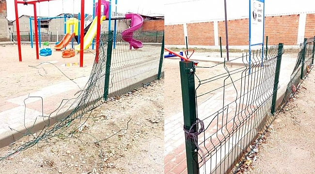 Bursa'da yeni yapılan parkı kullanılamaz hale getirdiler