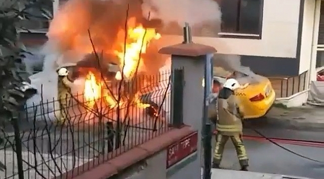 Çekmeköy'de korku dolu anlar: Araçlar alev aldı, evin camları patladı